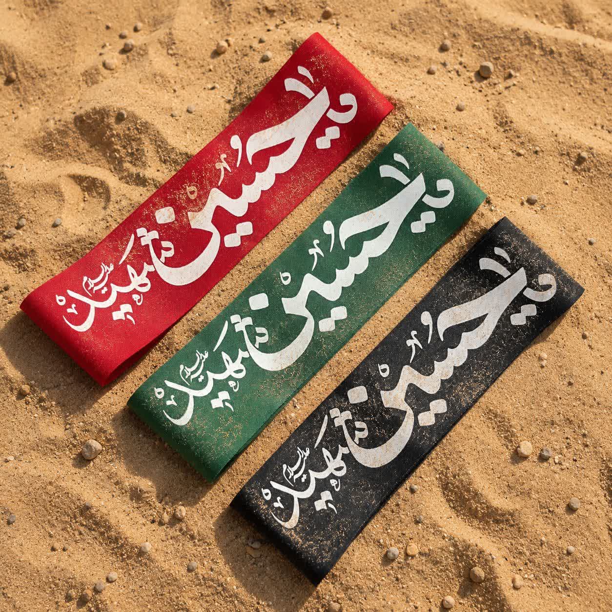 سربند یاحسین شهید(ع)، سربند محرمی، بسته ۵۰ عددی