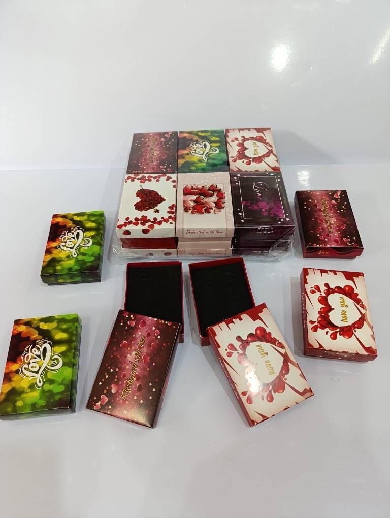 جعبه گوشواره و نیم ست چاپی عمده بسته ۱۸ عددی