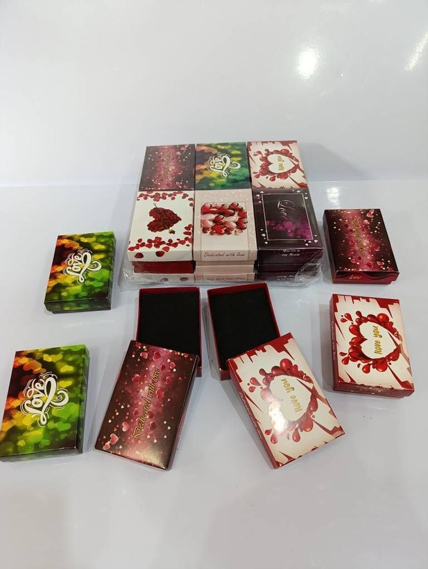جعبه گوشواره و نیم ست چاپی عمده بسته ۱۸ عددی